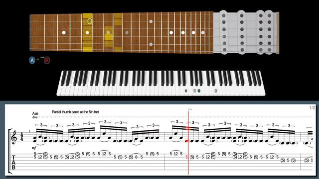 INSANE Thumb-over-the-neck partial barre lick live with Ozzy Osbourne (w/ TABS) смотреть онлайн