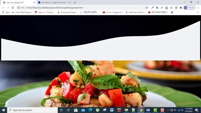 WAVY BACKGROUND USING SVG in 105 seconds | wavy background using SVG, HTML, CSS смотреть онлайн