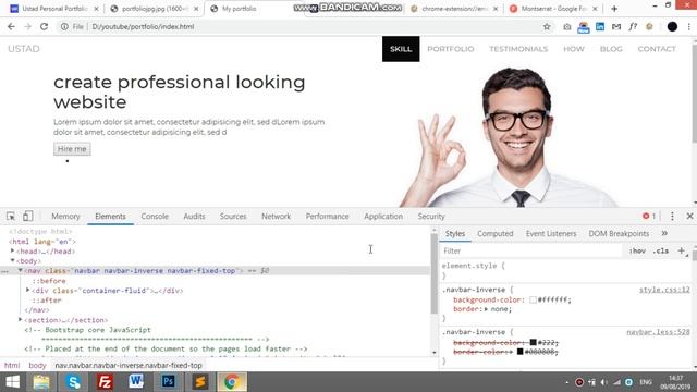 Create your first website using bootstrap from Zero - Part 1 (Create Menu + Header) смотреть онлайн