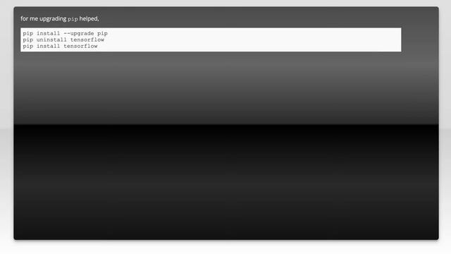 ImportError: No module named 'tensorflow.python' смотреть онлайн