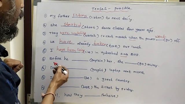 TENSES : Practice of Filling the Blanks with the help of Clues in Exam смотреть онлайн