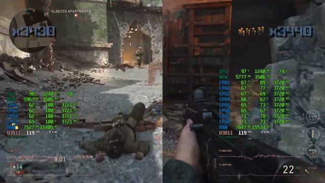 Call of Duty WWII (тест процессоров x3430 и 3440) смотреть онлайн