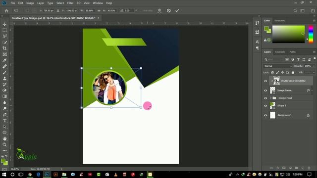 Creative A4 Flyer Design - Photoshop CC Tutorial смотреть онлайн