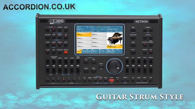 Ketron SD90 Guitar Strum Style Demo - Played On Accordion