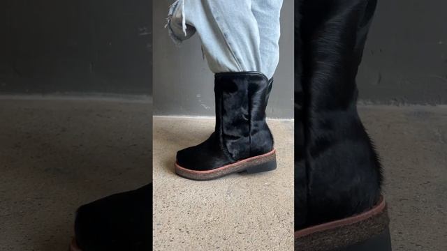 Унты женские из конского камуса черные короткие смотреть онлайн