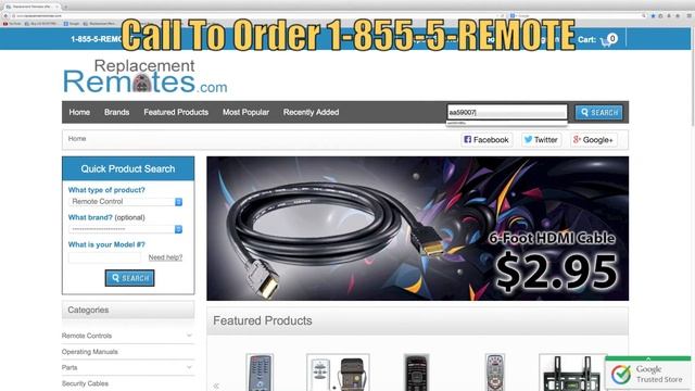 SAMSUNG AA5900772A LCD TV Remote Control - www.ReplacementRemotes.com смотреть онлайн