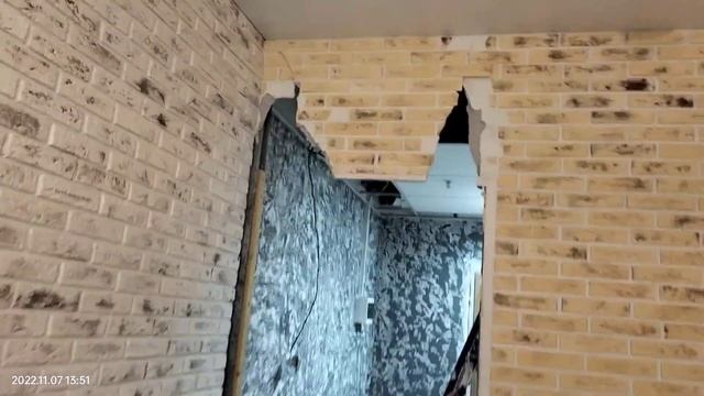 демонтаж стены.