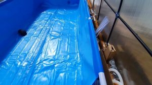 Установка каркасного бассейна в теплице