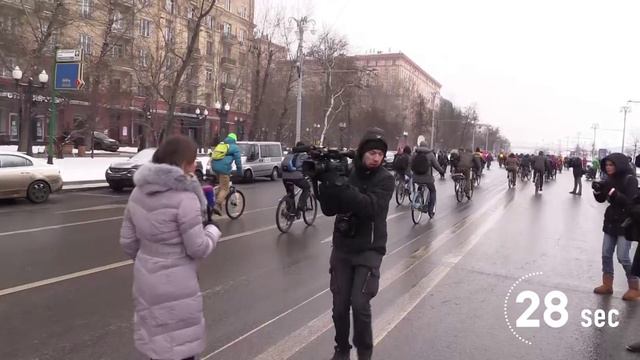 Проект 60sec №192. Зимний Московский велопарад смотреть онлайн
