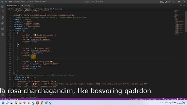 4 How to create telegram bot with PHP, course of API, How to connect a telegram bot to the database смотреть онлайн