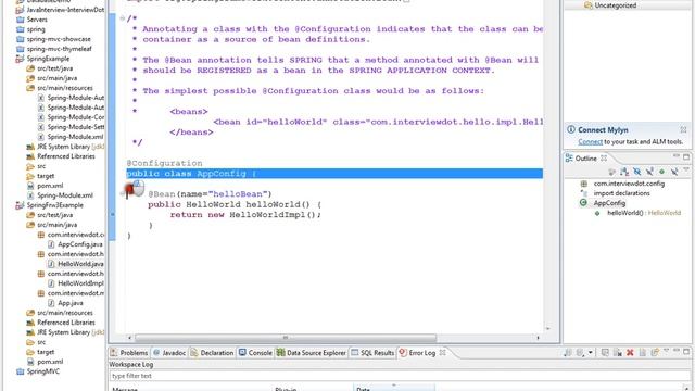 SPRING FRAMEWORK @CONFIGURATION ANNOTATION смотреть онлайн