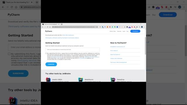 Tutorial 1.1 : Installation of PyCharm IDE on windows 10. смотреть онлайн