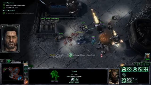 Mission 13 / Tosh - Breakout - Starcraft II Wings of Liberty Walkthrough [Brutal] смотреть онлайн
