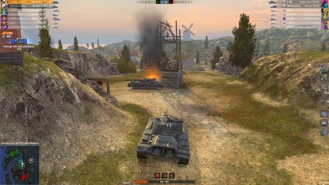 E 100, M48 Patton & BatChat 25t • WoT Blitz Gameplay смотреть онлайн