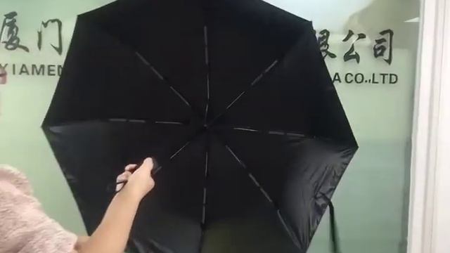 High quality windproof 3 fold umbrella with vinyl coated смотреть онлайн