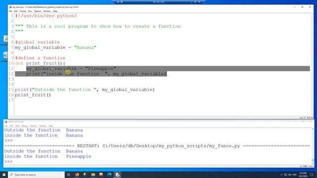 Python Tutorial - Part 12 - Global Variable смотреть онлайн