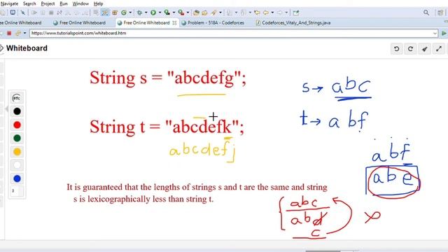 Codeforces - Vitaly and Strings - String Coding Question Solved & Explained смотреть онлайн