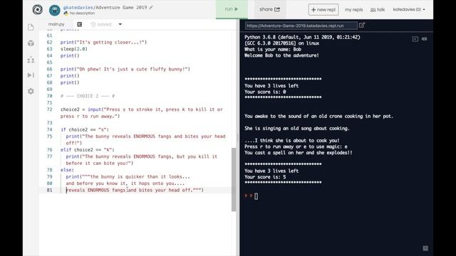 5 - Python Text Adventure: IF ELIF ELSE смотреть онлайн