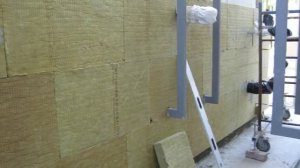 Утепление фасада минеральной ватой.