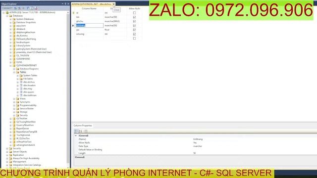 Source code Chương trình quản lý PHÒNG INTERNET - C#- sql server смотреть онлайн