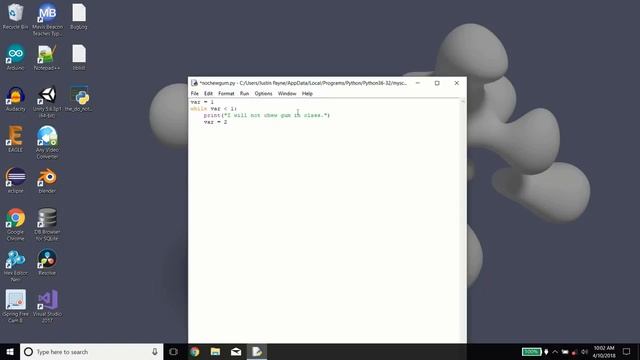 Python Programming Ep4, PROJECT I WILL NOT CHEW GUM IN CLASS смотреть онлайн