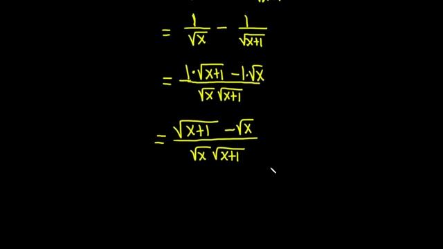 Prove that if f(x) = 1/sqrt(x + 1), then f(x - 1) - f(x) = 1/(xsqrt(x + 1) + (x + 1)sqrt(x)) смотреть онлайн