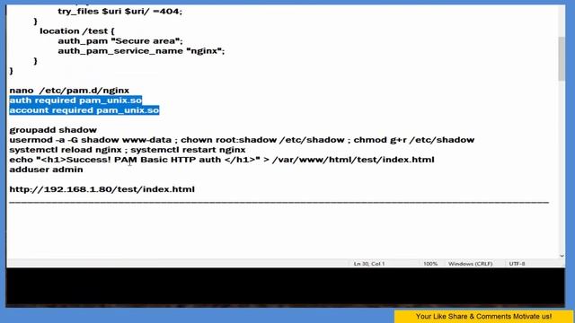 Configuring Basic HTTP auth using PAM On Nginx смотреть онлайн