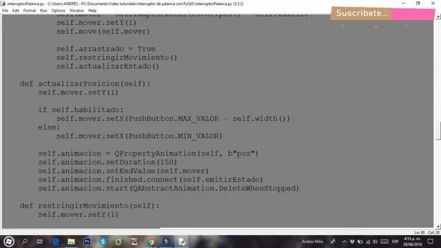 Toggle Switch con Python y PyQt5 смотреть онлайн