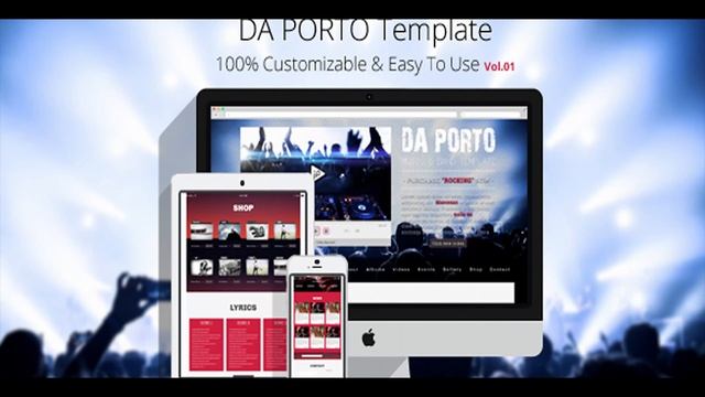 Da Porto - One Page Music & Band MODX Template | Themeforest Website Templates and Themes смотреть онлайн