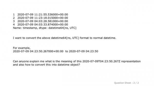 Pandas : convert datetime64[ns, UTC] pandas column to datetime