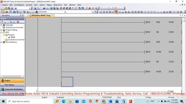 Mitsubishi PLC PID 0~100 Degree Heating PWM Control SSR Output, Using RTD Card FX2N-4AD-PT-100 смотреть онлайн
