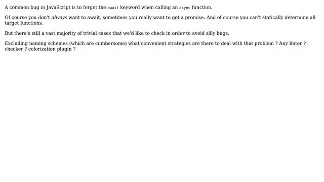 Software Engineering: How to statically check you didn't forget to await for an async function? смотреть онлайн