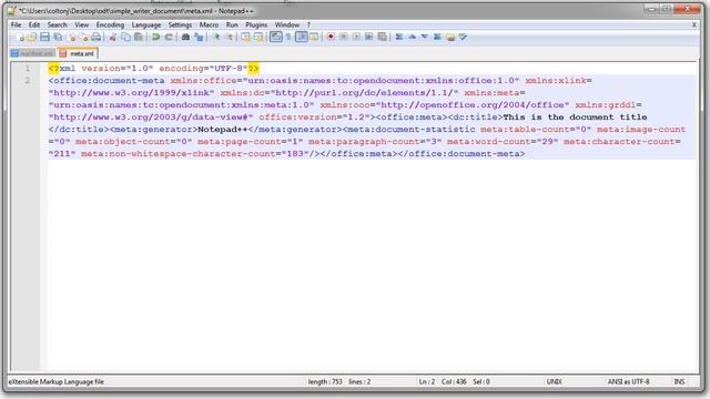 OpenOffice.org/LibreOffice ODT Document Structure смотреть онлайн