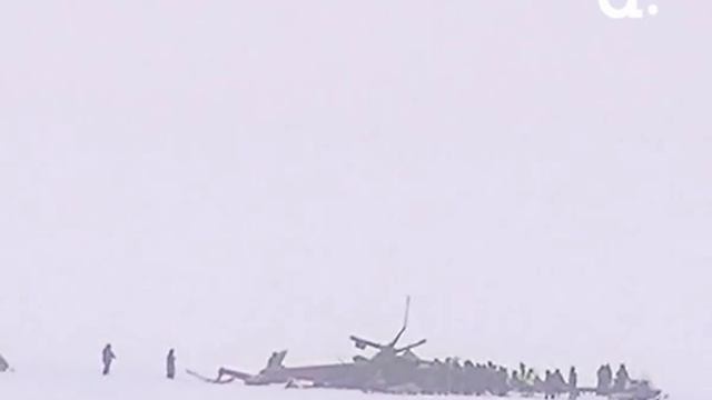 Видео с места крушения вертолета Ми-8 смотреть онлайн