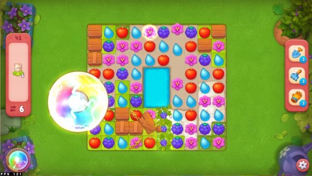 Gardenscapes Hard Level 45 - Boosters - Gameplay Walkthrough (Android, iOS, Bluestacks) смотреть онлайн