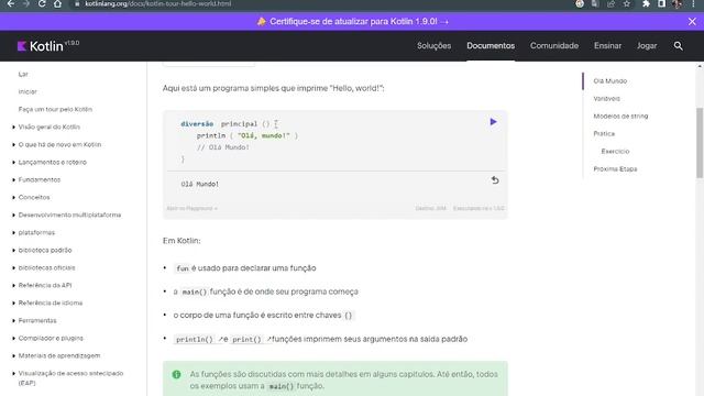 kotlin aula 1 - Primeiro "Olá Mundo!" em Kotlin смотреть онлайн