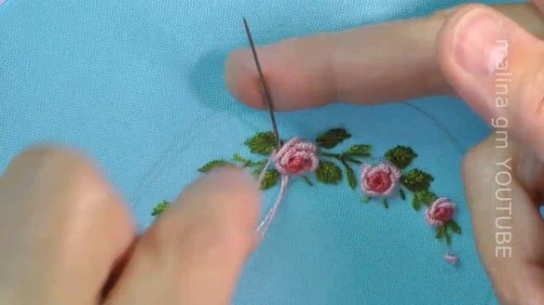 Rococo Rose Dimensional Embroidery