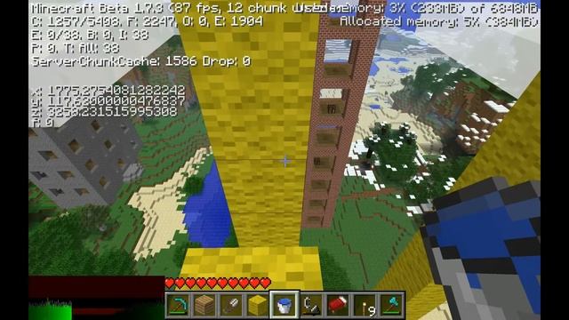 Minecraft 1.7.3 beta [ постройка города , дюп) смотреть онлайн