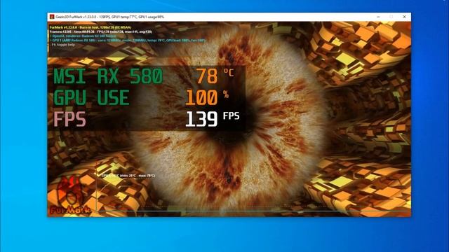 MSI RX 580 8GB Temperature & FPS Test смотреть онлайн