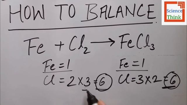 Balancing Chemical Equations : Fe + Cl2 ➡ FeCl3 { Easy Chemistry } смотреть онлайн