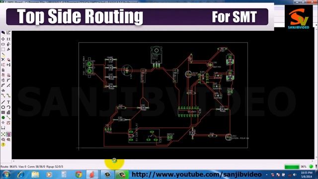 EAGLE # 8 of 12 : PCB LAYOUT ( Auto Routing ) : How to design Circuit : смотреть онлайн
