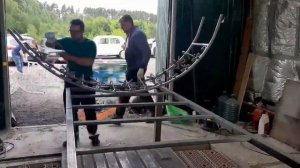 Кованное ограждение клумбы . Изготовление и монтаж.