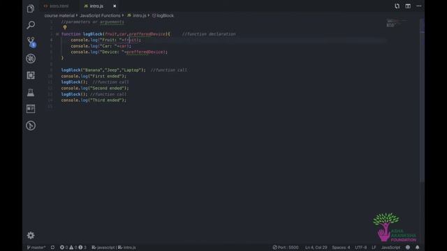 Functions: Arguments/ Parameters смотреть онлайн
