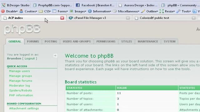 phpBB3 ACP Tutorial смотреть онлайн