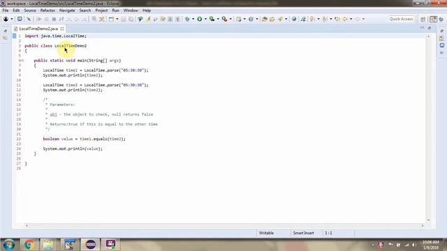 How to use compareTo and equals methods of Java 8 LocalTime Class? | Java 8 Date and Time смотреть онлайн