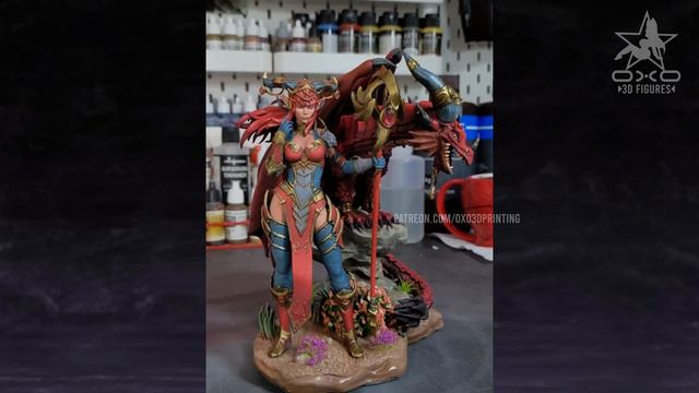 3D Print And Custom Painted Alexstrasza From World Of Warcraft