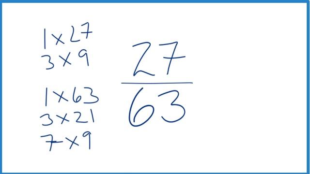 How to Simplify the Fraction 27/63 смотреть онлайн