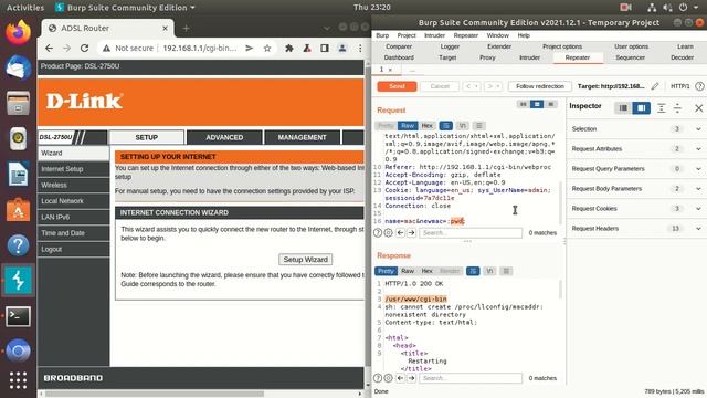 CVE-2021-3708 D-Link DSL-2750U Command Injection Vulnerability смотреть онлайн