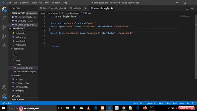 12. HTML form || LARAVEL 8 in Hindi. || ( #laravel #composer #xampp #forloop #foreach) смотреть онлайн