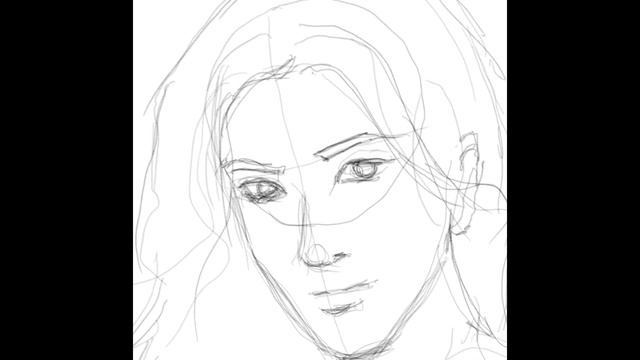 Portrait sketching timelapse смотреть онлайн